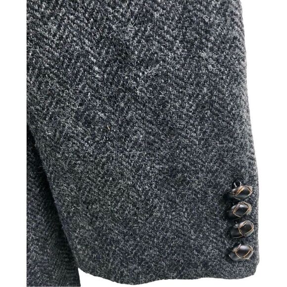 Vintage Lord & Taylor Gray Black All Pure Wool Jacket - Picture 7 of 12